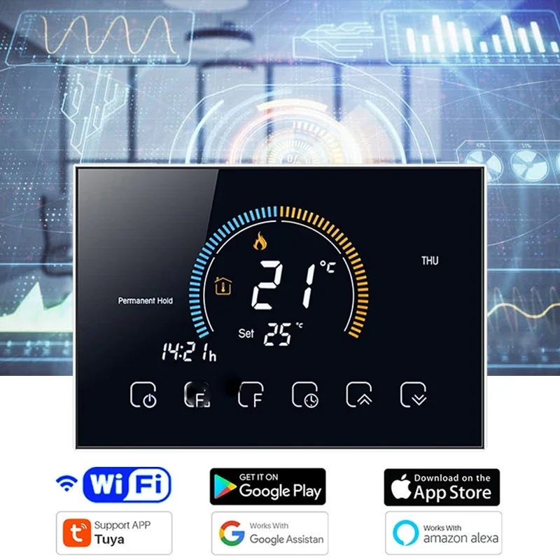 Smart Home Thermostat - ثيرموستات ذكي قابل للبرمجة يعمل بتقنية