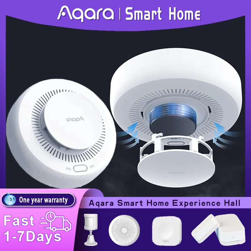 Smart Home Xiaomi App - Aqara-مستشعر كاشف الدخان الذكي ، Zigbee