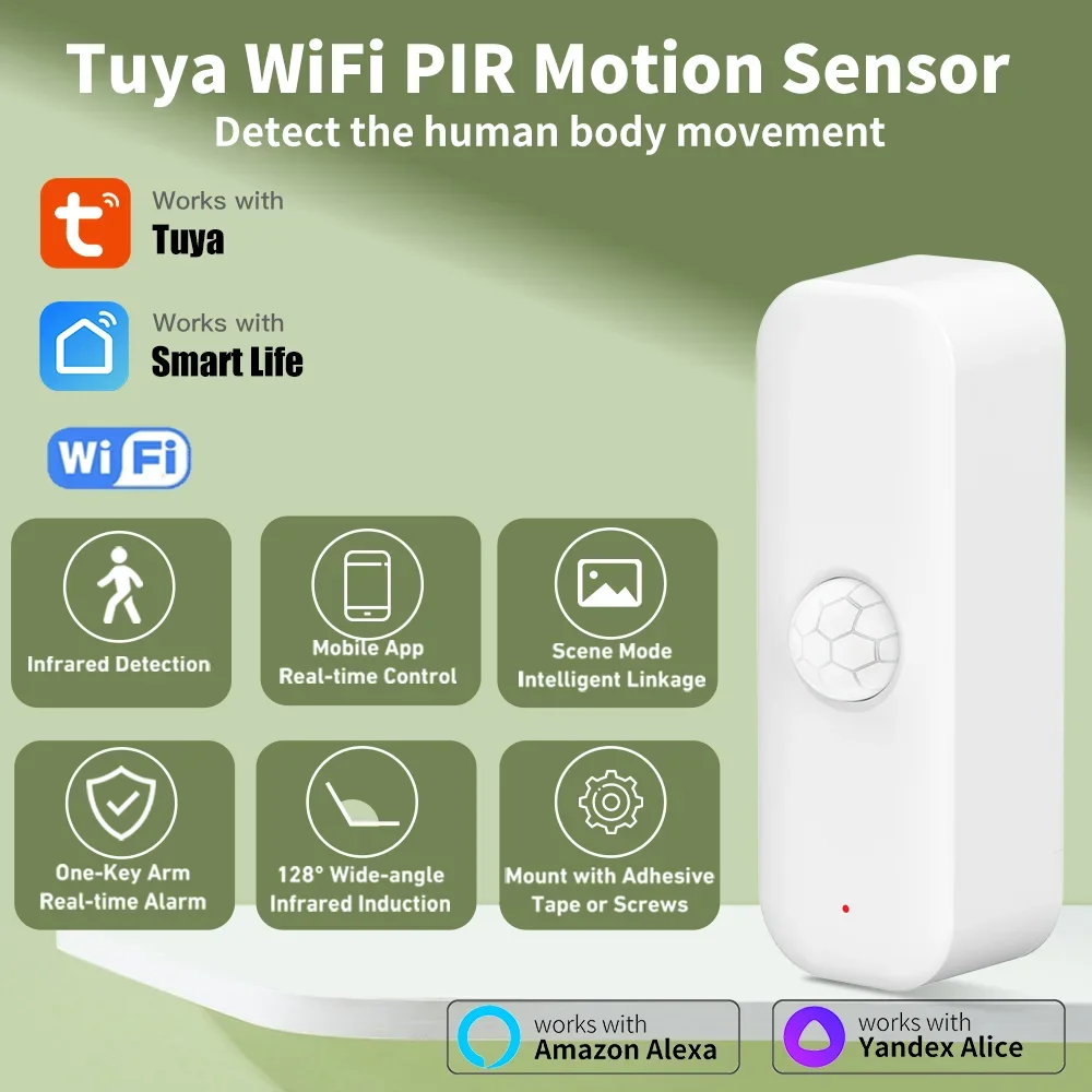 Tuya WiFi Zigbee PIR محس حركة  - مراجعة Smart Home Outdoor وسعره