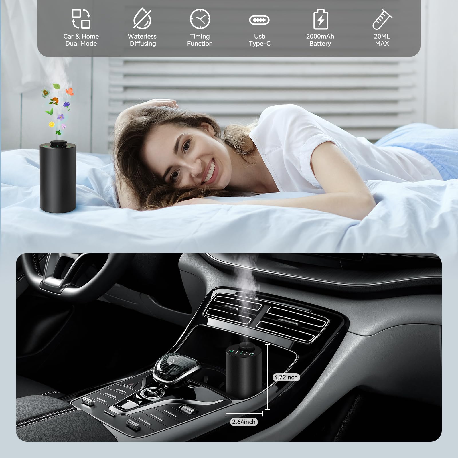 موزع روائح الزيوت العطرية بدون - مراجعة Smart Home Fragrance Diffuser وسعره