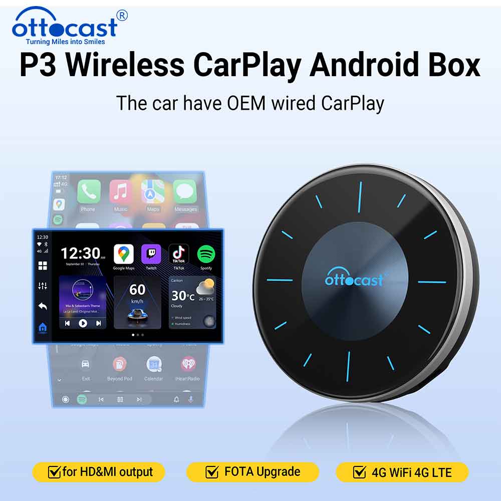 OTTOCAST P3 OttoAibox CarPlay  - مراجعة Smart Home Tv وسعره