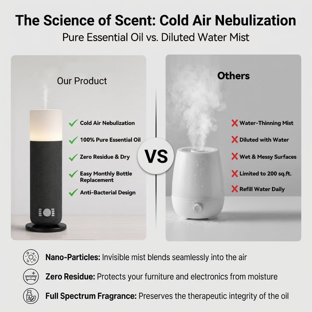 جهاز نايمستي لنشر العطور سعة 1 - مراجعة Smart Home Fragrance Diffuser وسعره